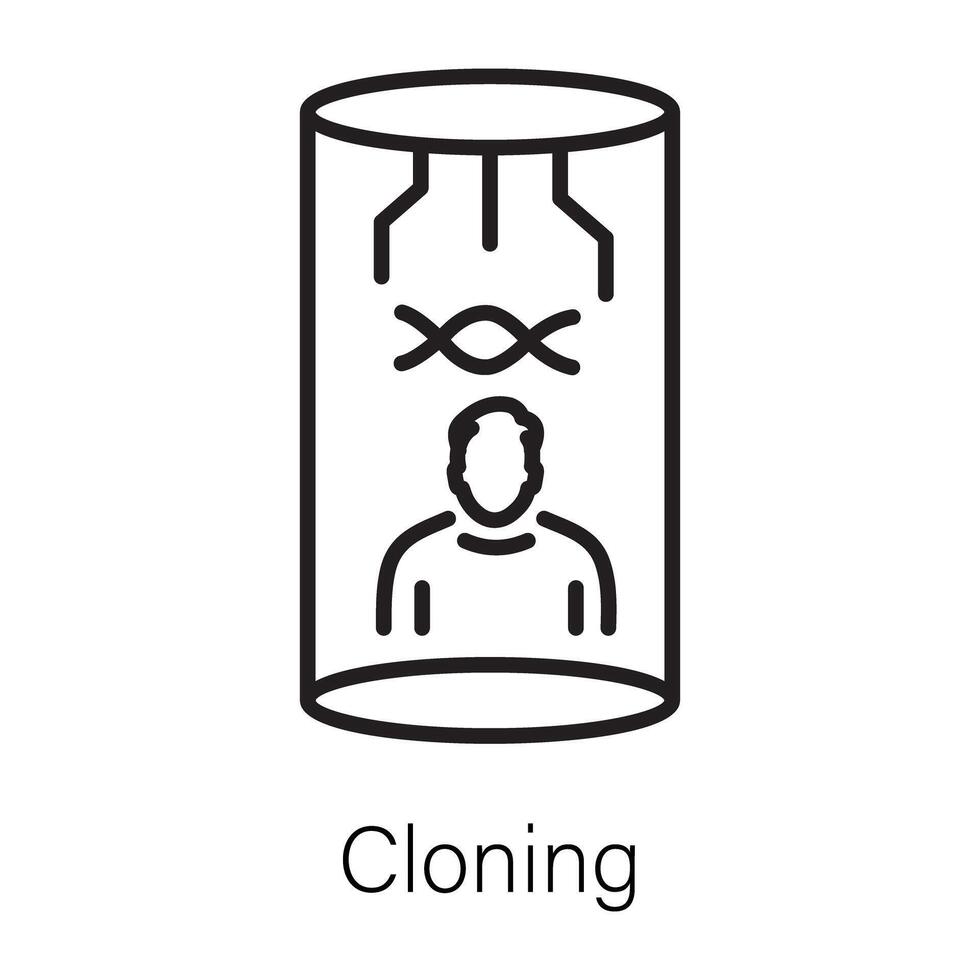 Trendy Cloning Concepts vector