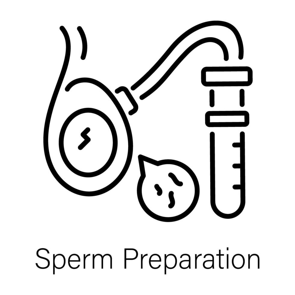 Trendy Sperm Preparation vector