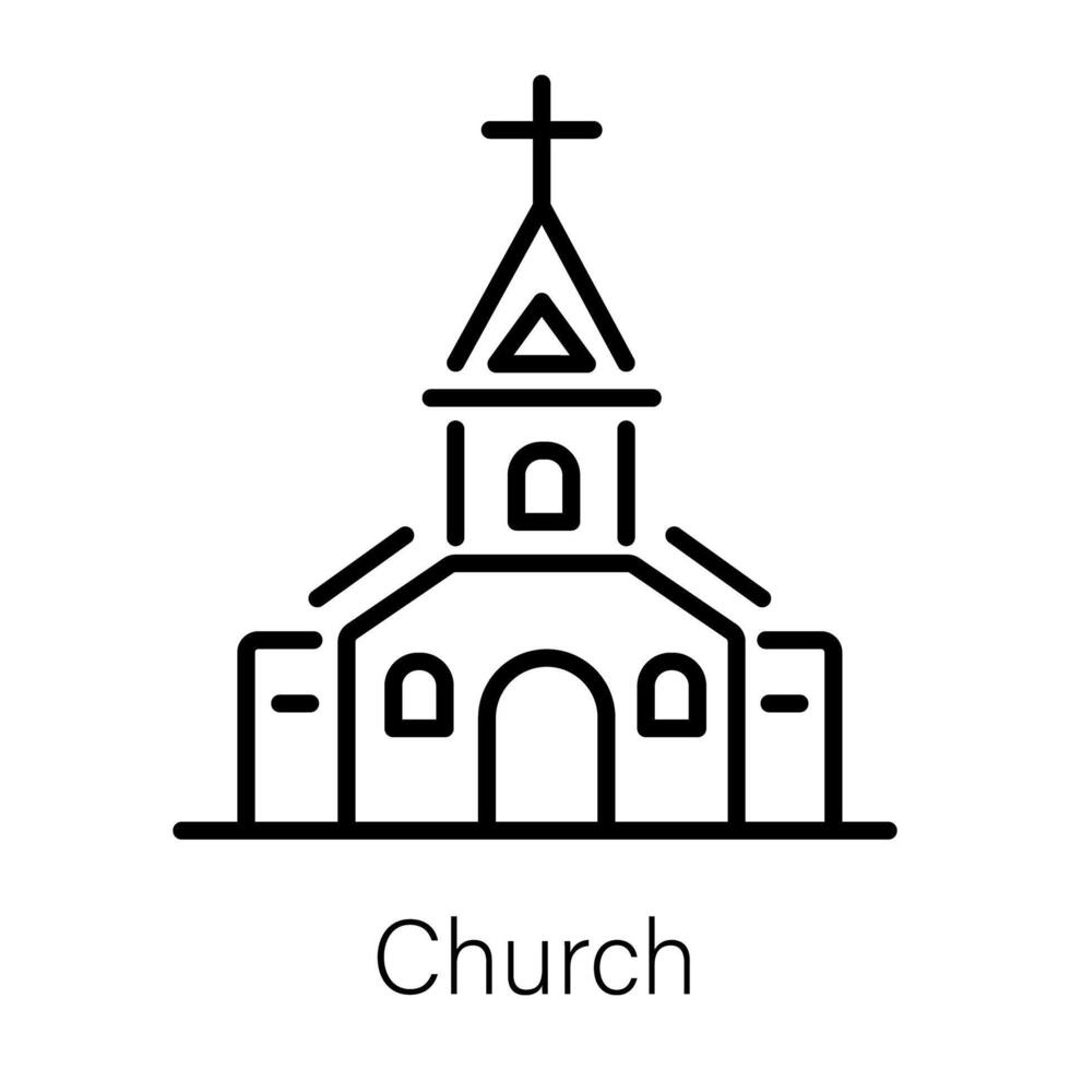 Trendy Church Concepts vector