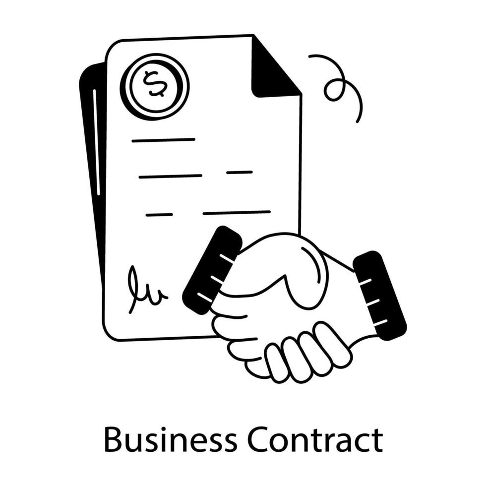 Trendy Business Contract vector