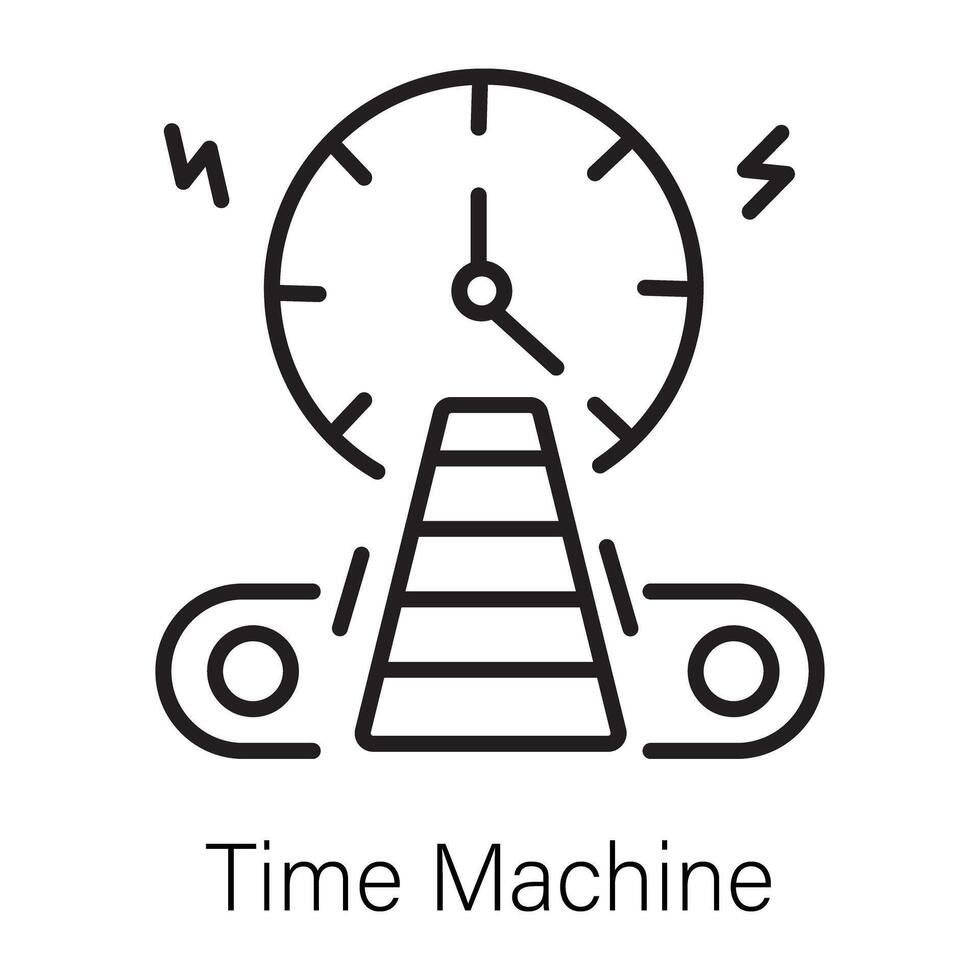 Trendy Time Machine vector