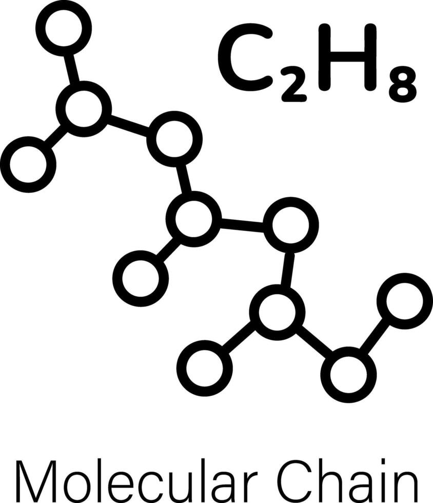 Trendy Molecular Chain vector