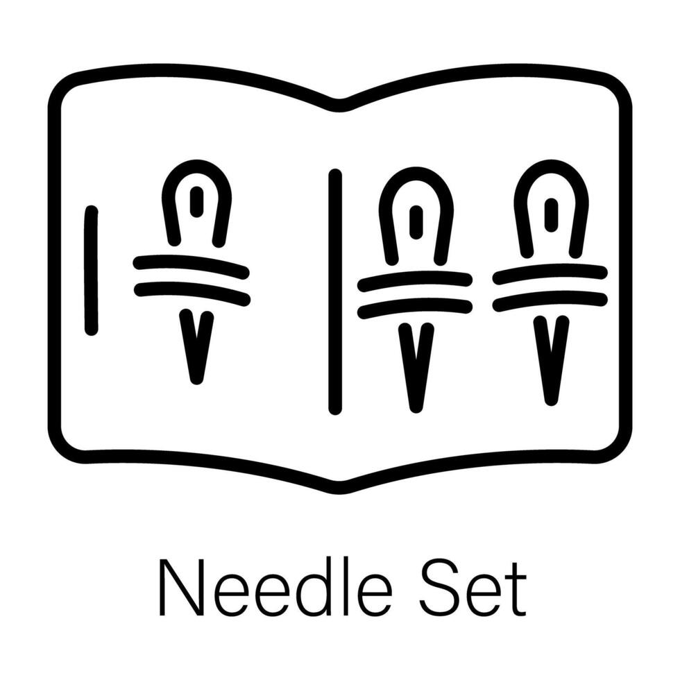 Trendy Needle Set vector