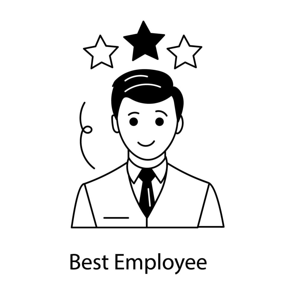 Trendy Best Employee vector