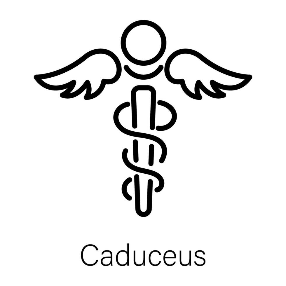 Trendy Caduceus Concepts vector