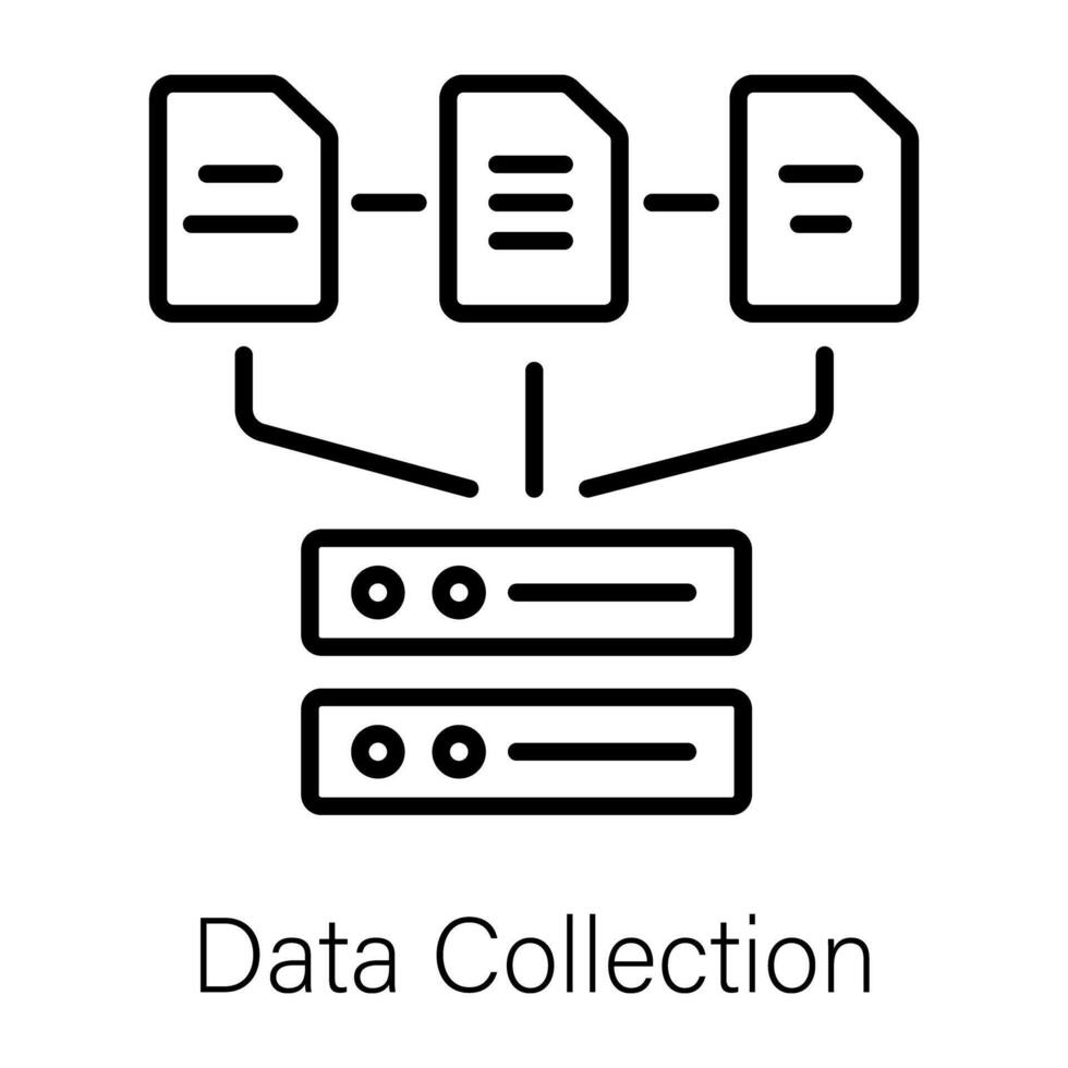 Trendy Data Collection vector