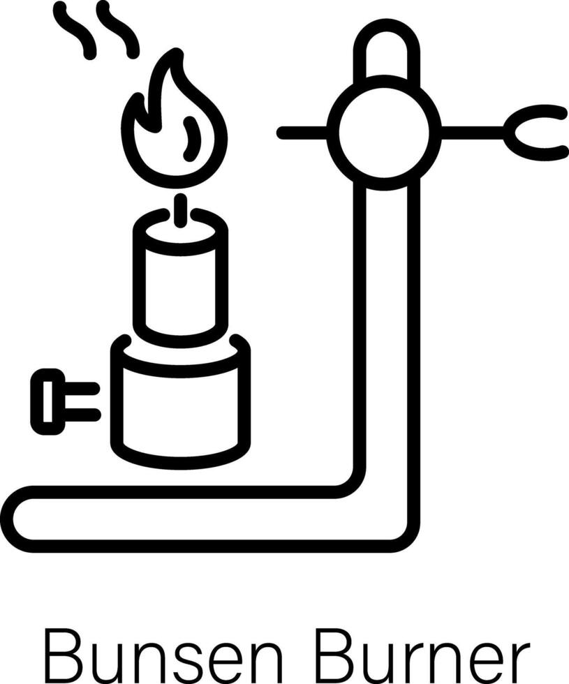 Trendy Bunsen Burner vector