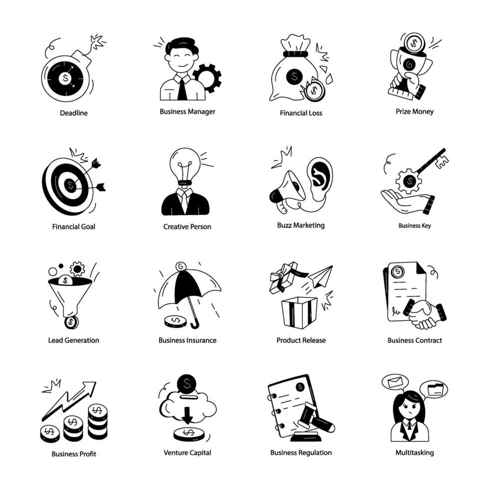 Pack of Corporate Ventures Linear Icons vector