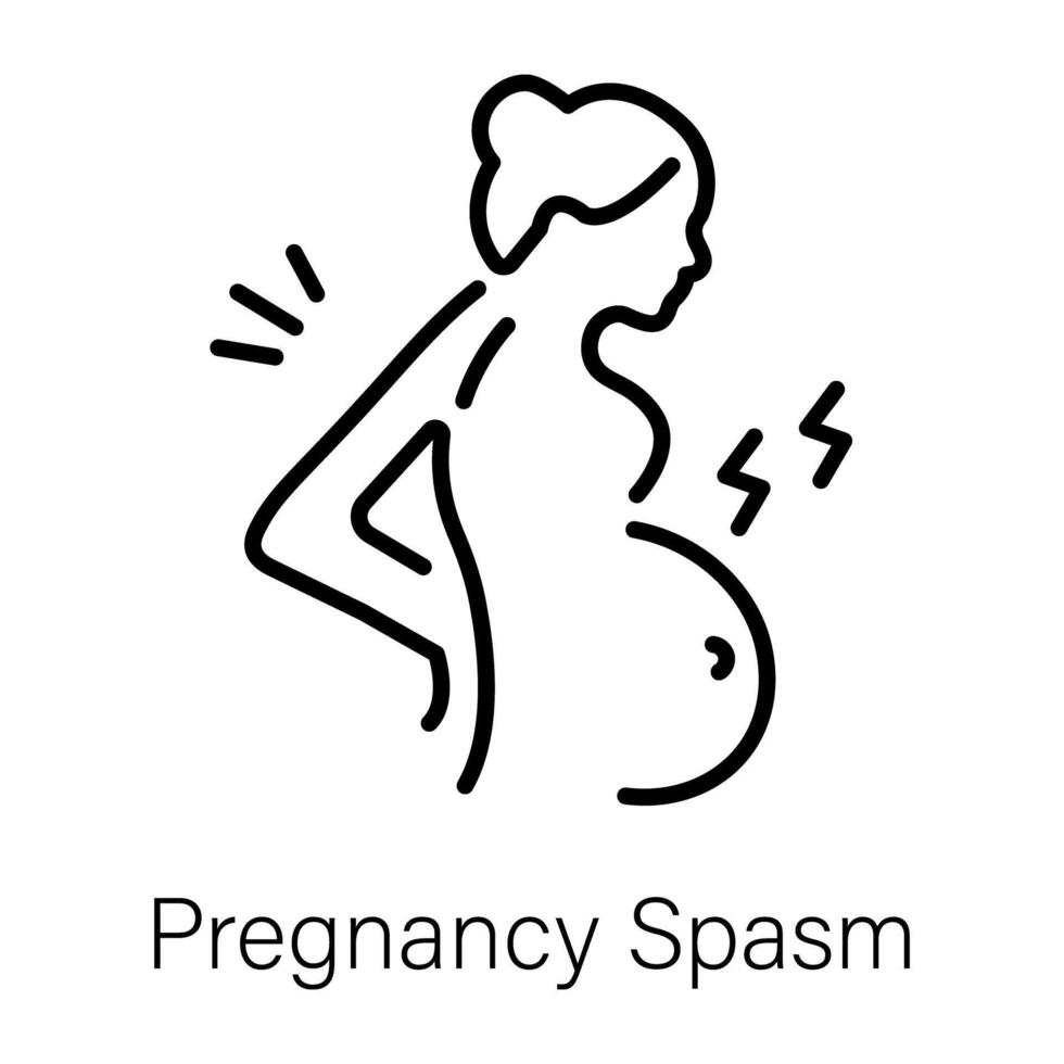 Trendy Pregnancy Spasm vector