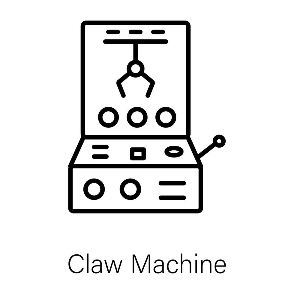 Trendy Claw Machine vector