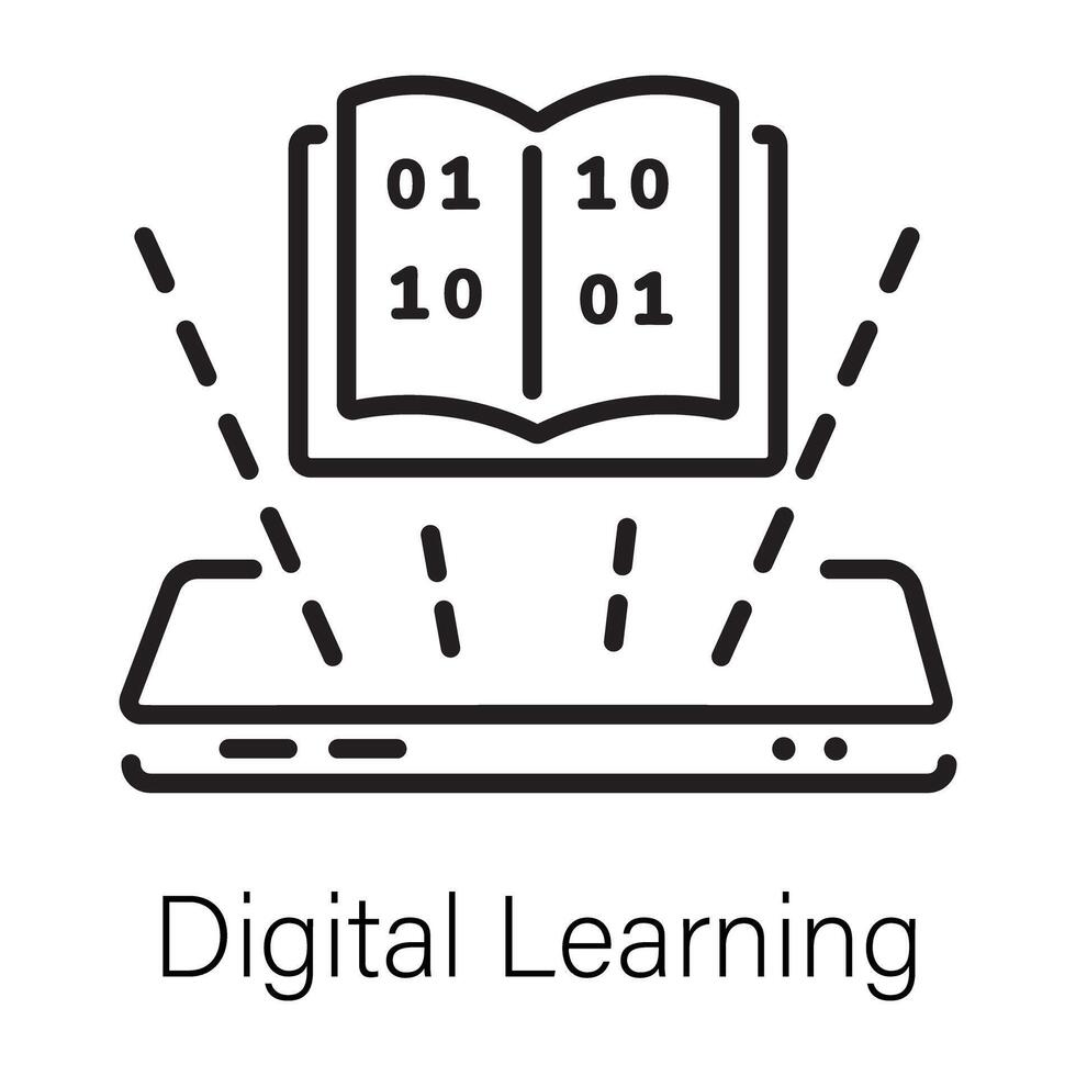 Trendy Digital Learning vector