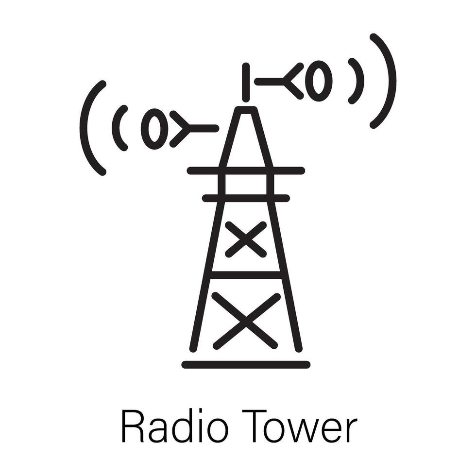 de moda radio torre vector