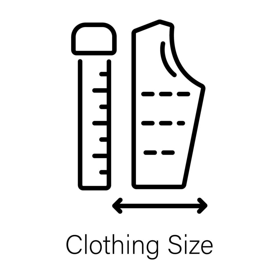 Trendy Clothing Size vector
