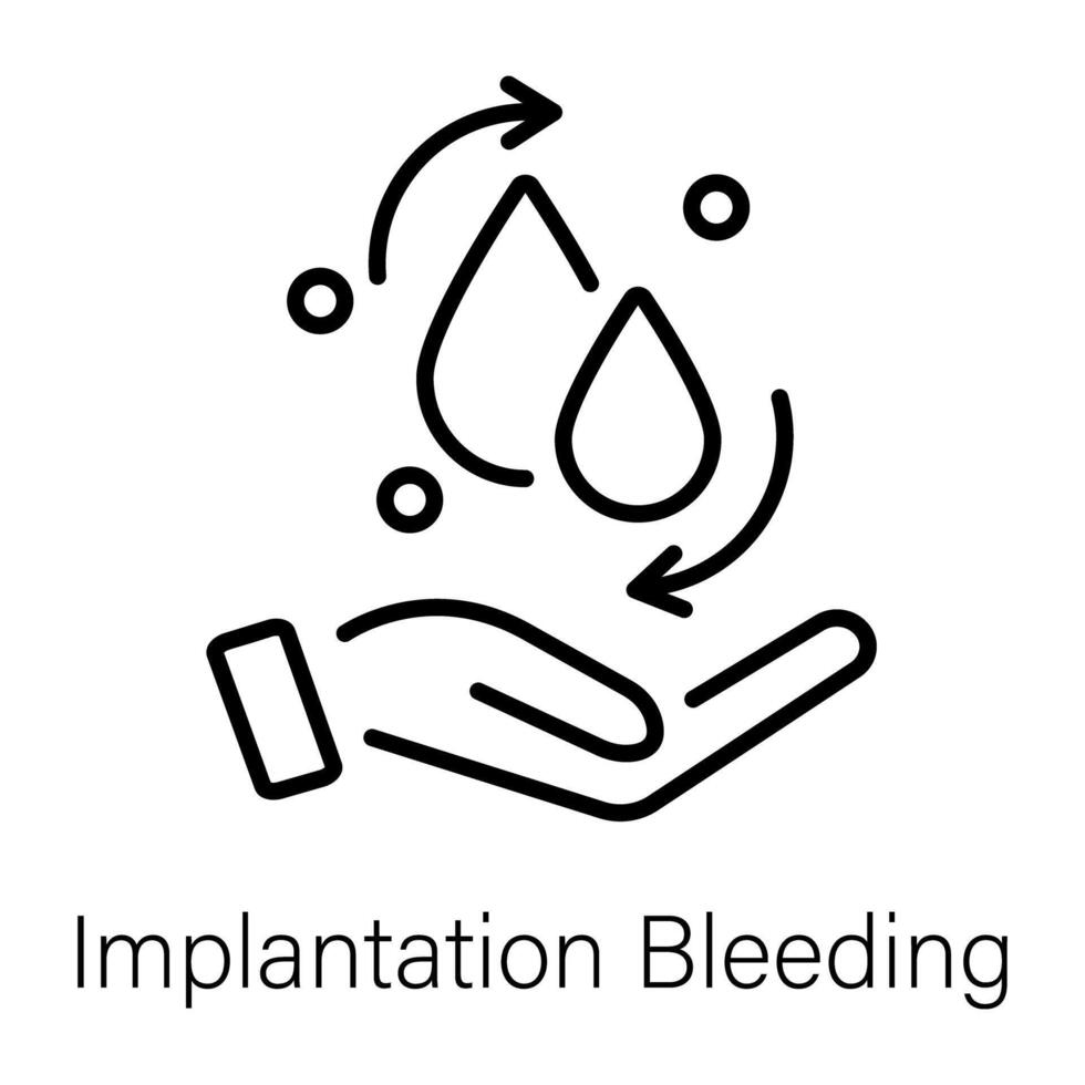 Trendy Implantation Bleeding vector