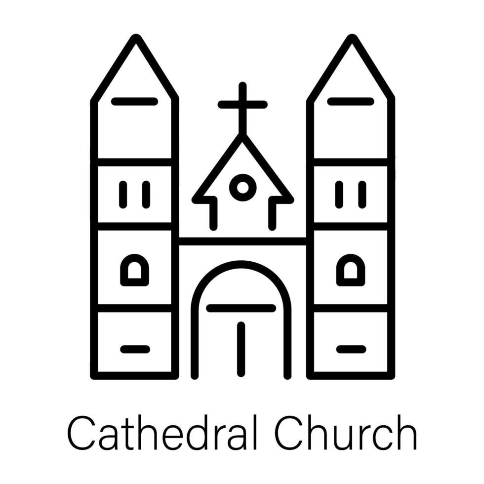 de moda catedral Iglesia vector
