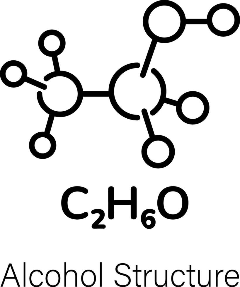 Trendy Alcohol Structure vector