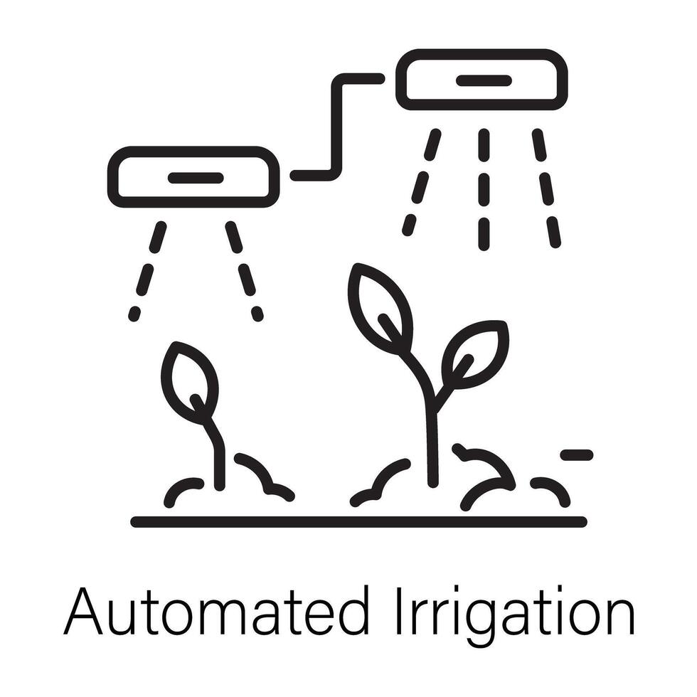 Trendy Automated Irrigation vector