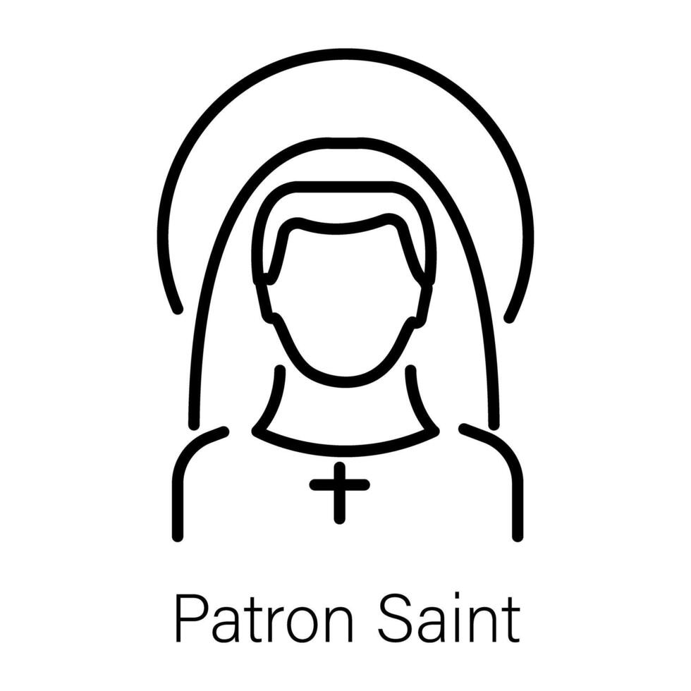 Trendy Patron Saint vector