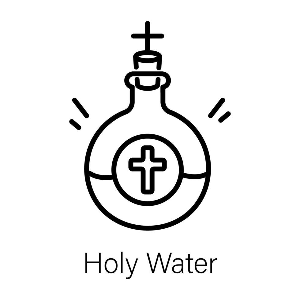 Trendy Holy Water vector