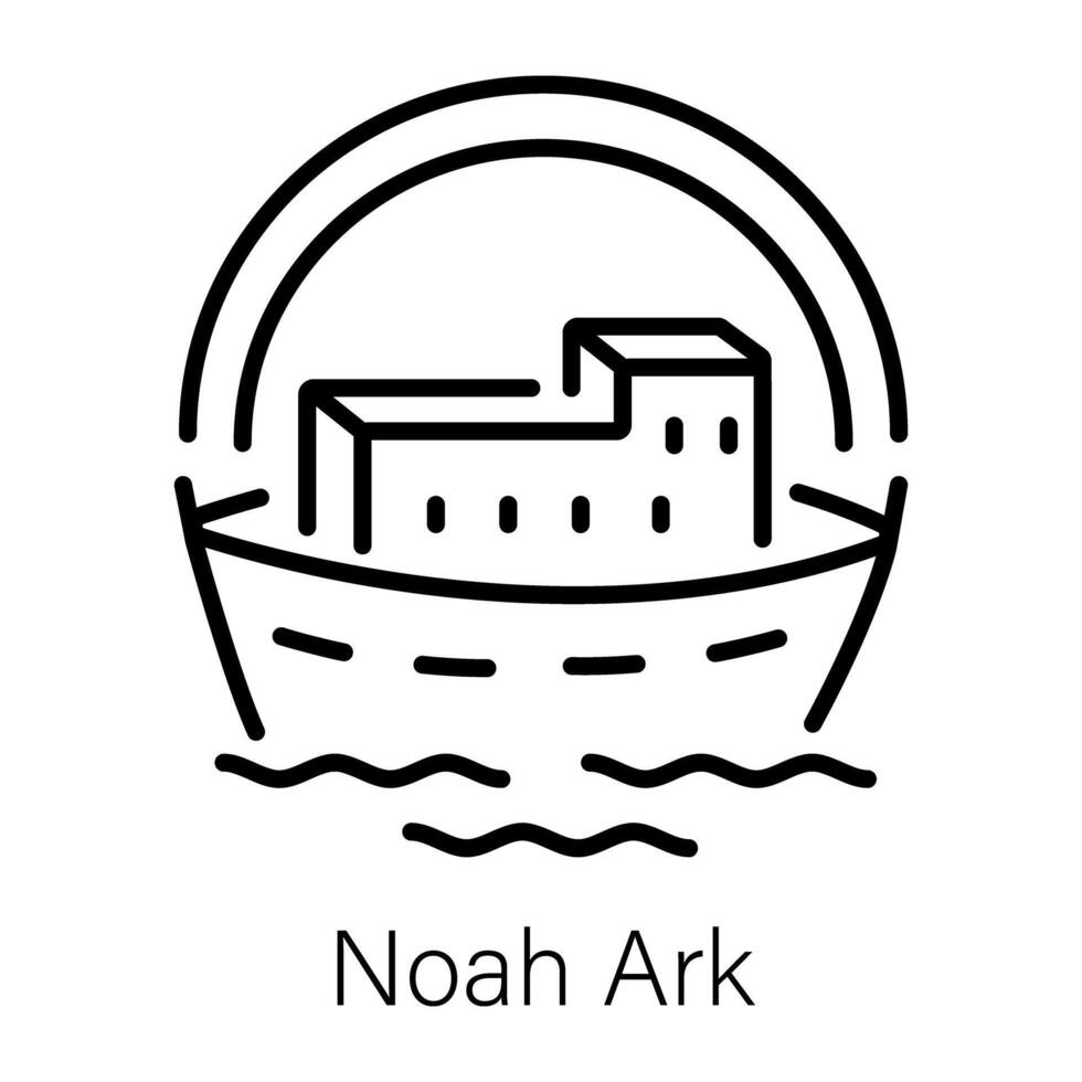 Trendy Noah Ark vector