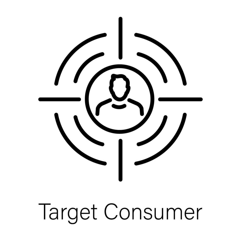 Trendy Target Customer vector
