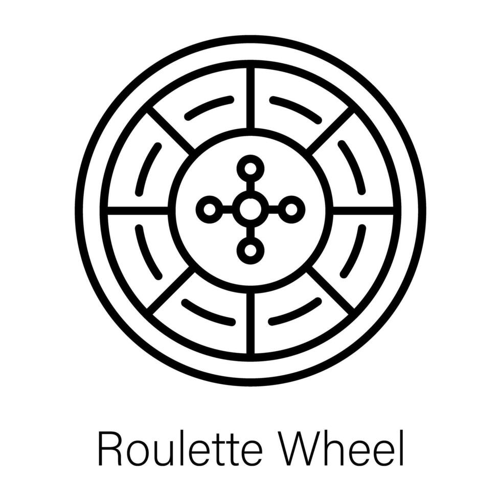 Trendy Roulette Wheel vector