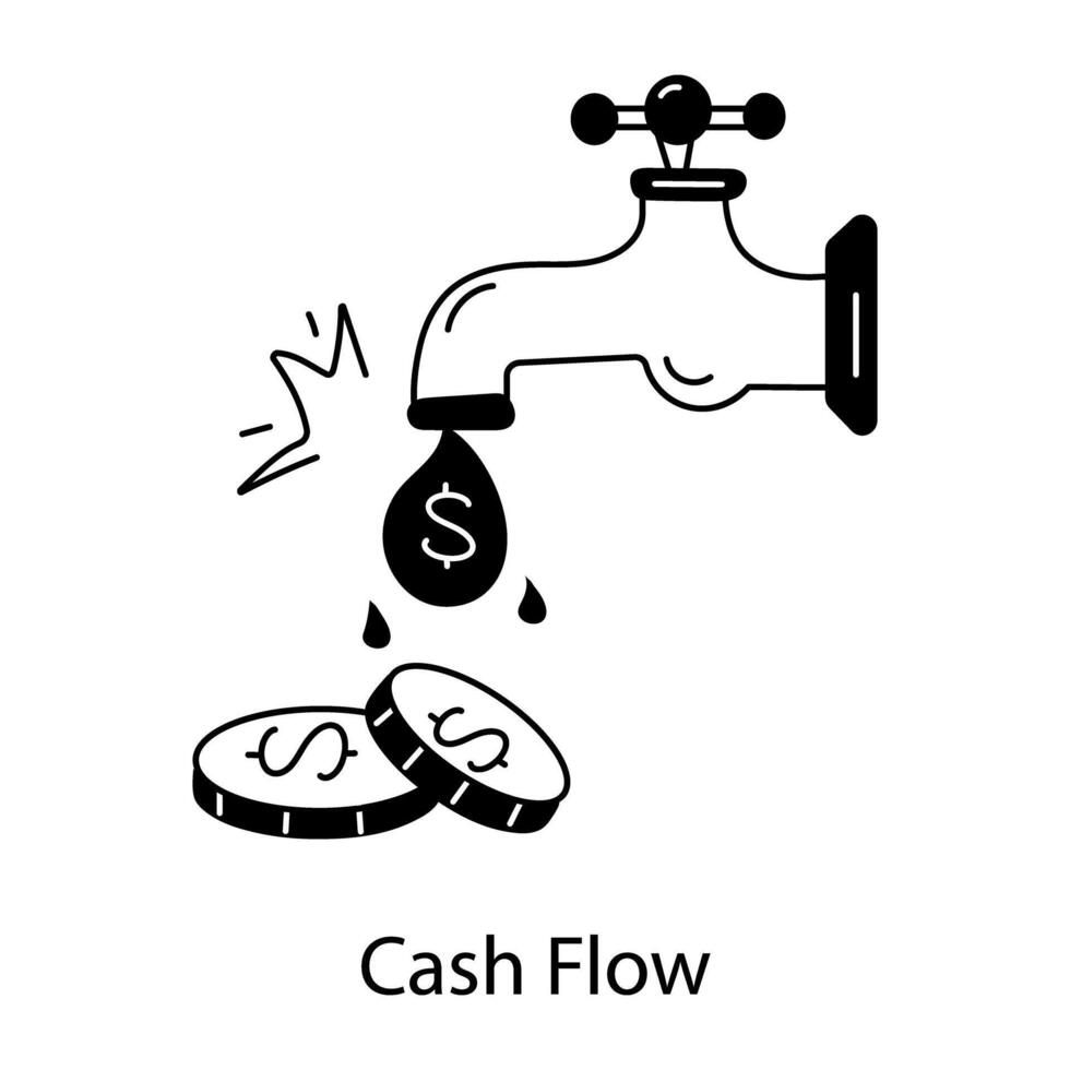 Trendy Cash Flow vector