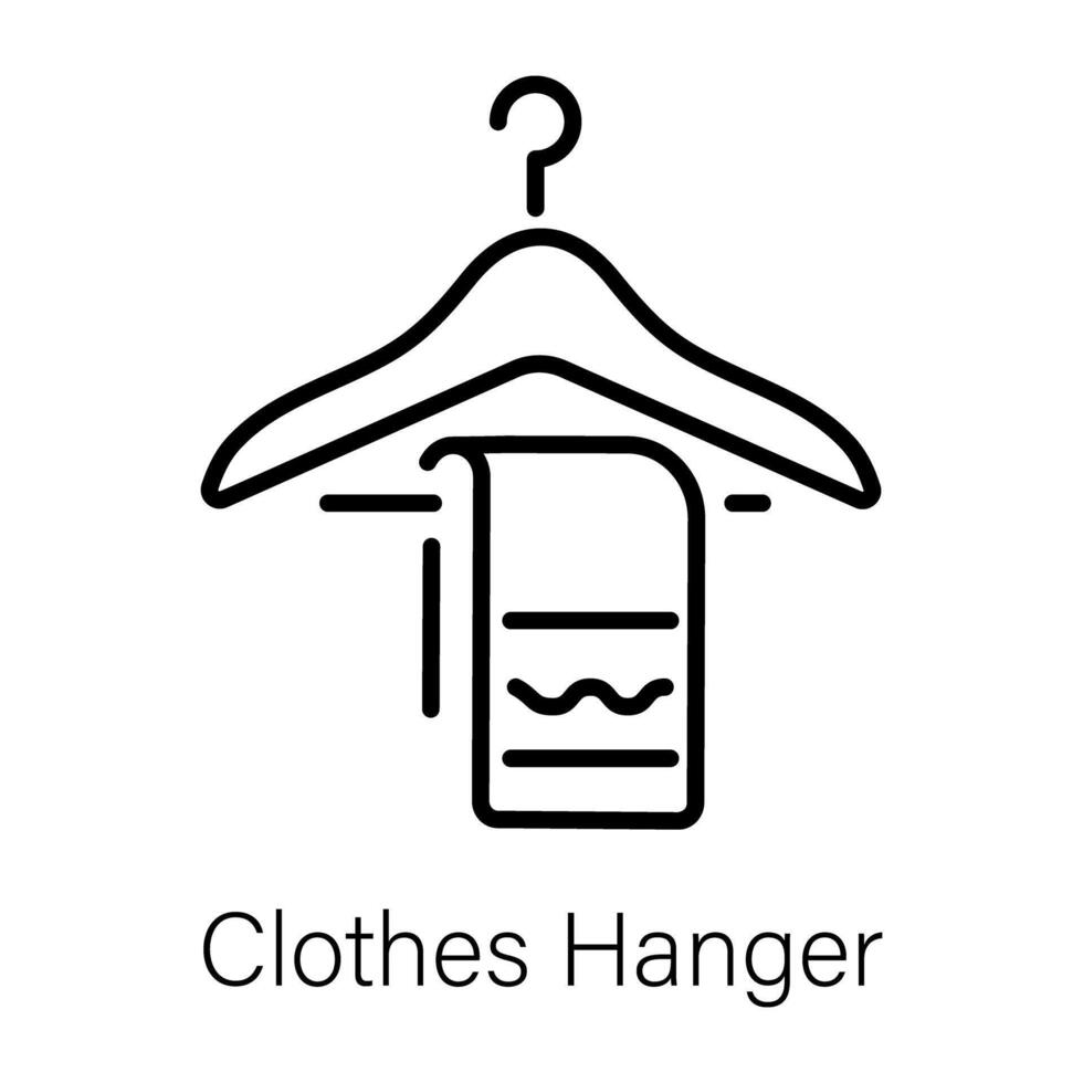 Trendy Clothes Hanger vector