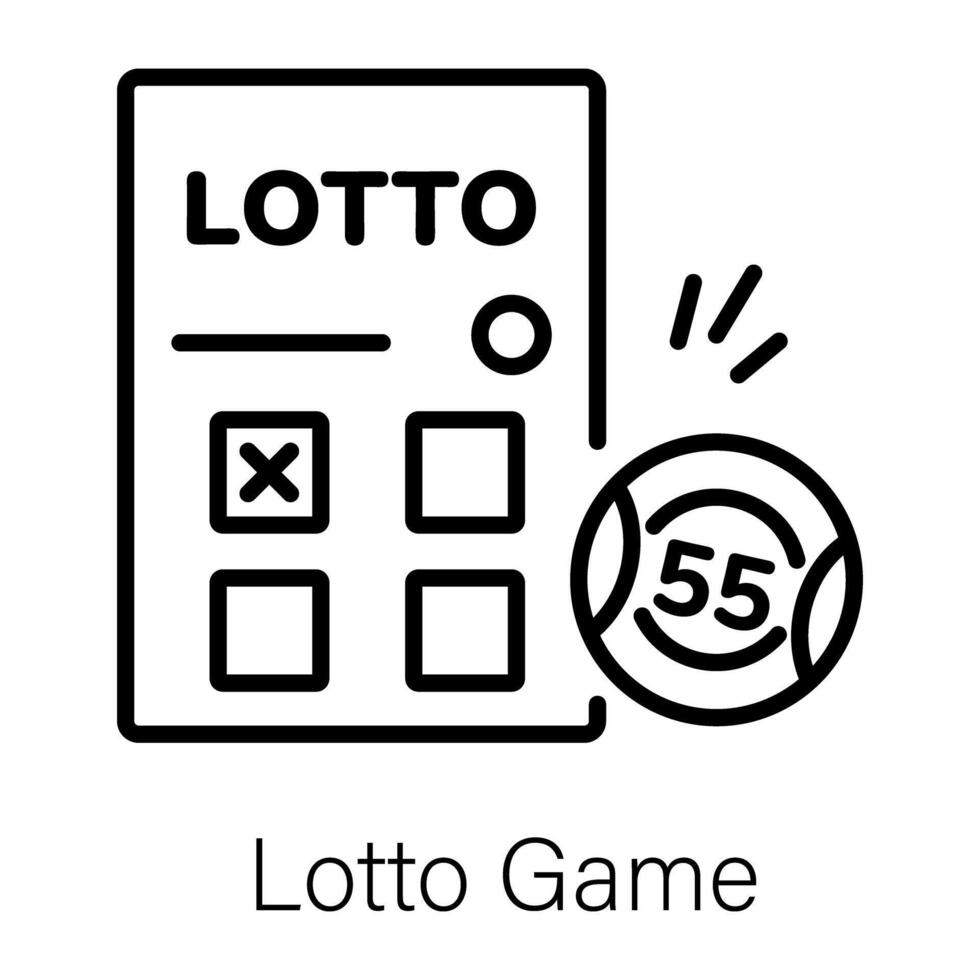 Trendy Lotto Game vector