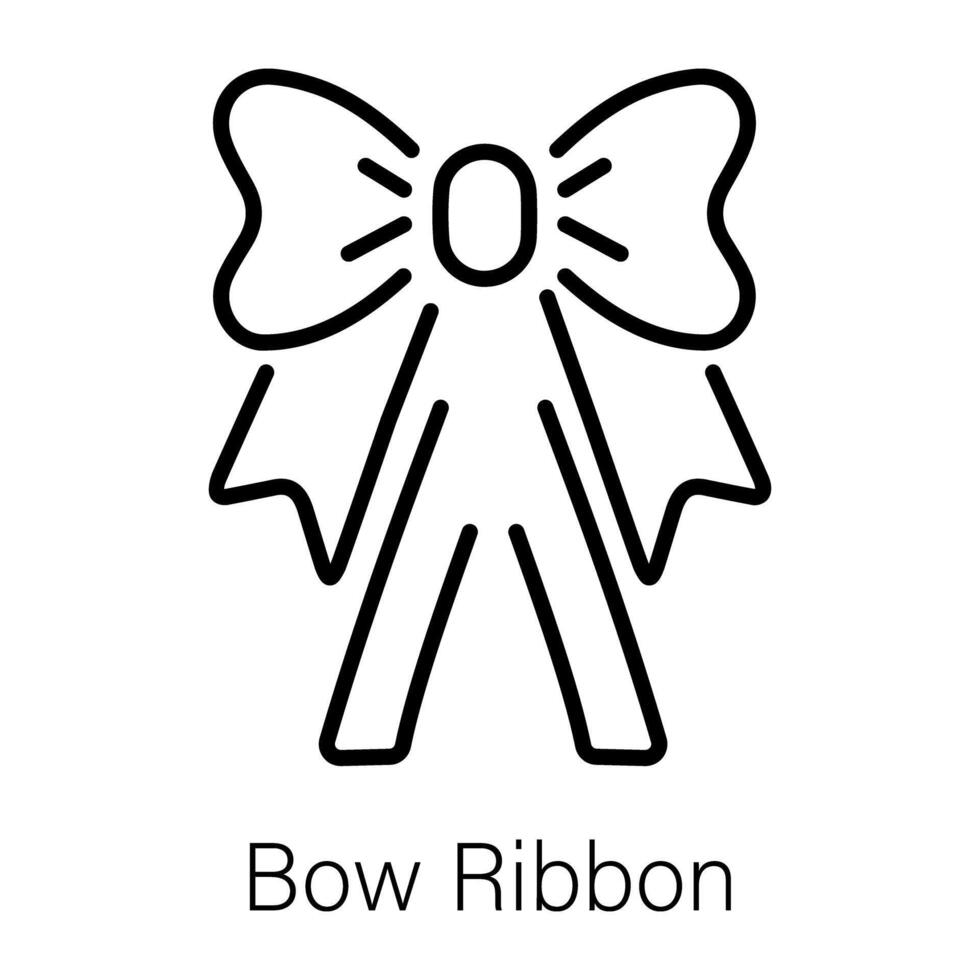 Trendy Bow Ribbon vector