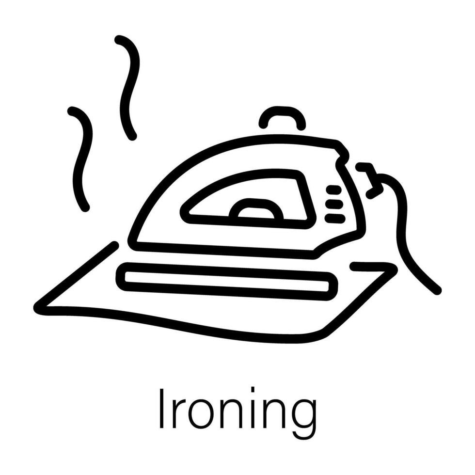 Trendy Ironing Concepts vector