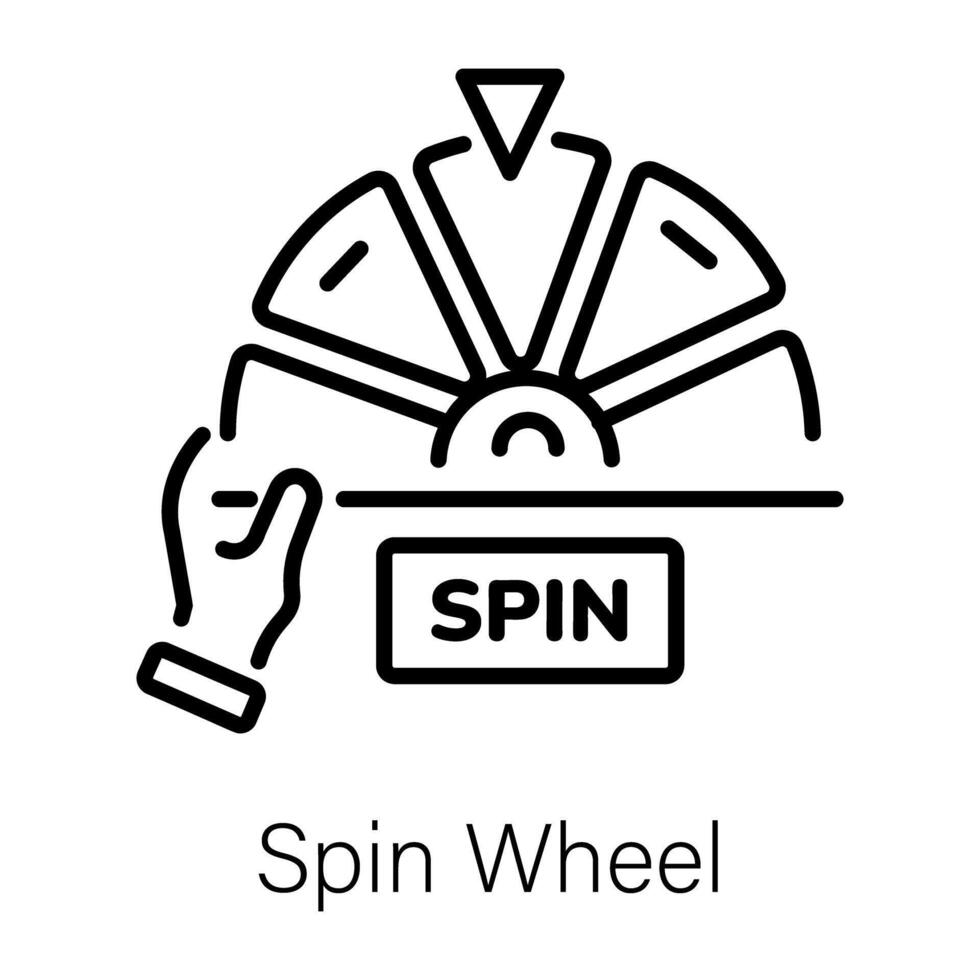 Trendy Spin Wheel vector