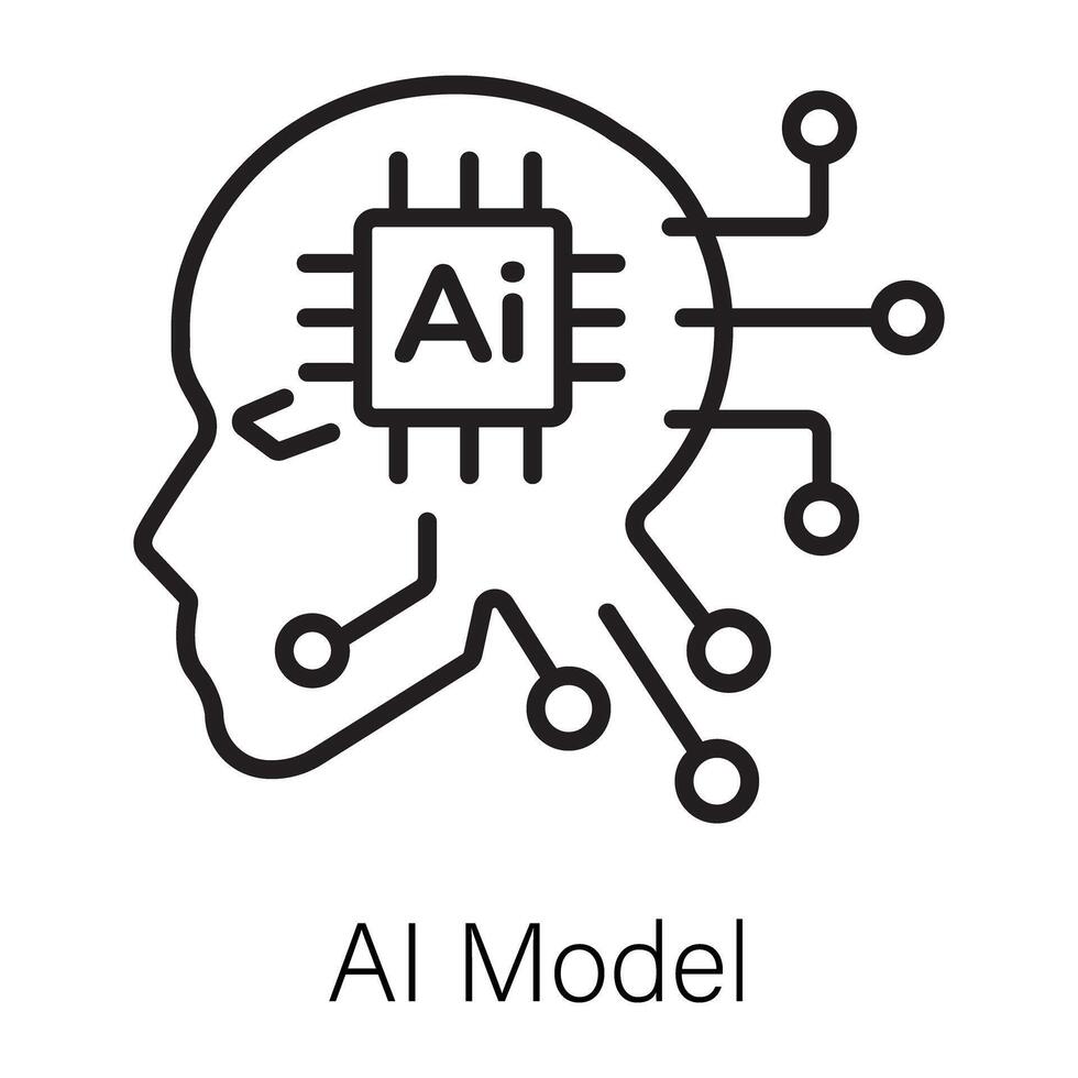 Trendy AI Model vector