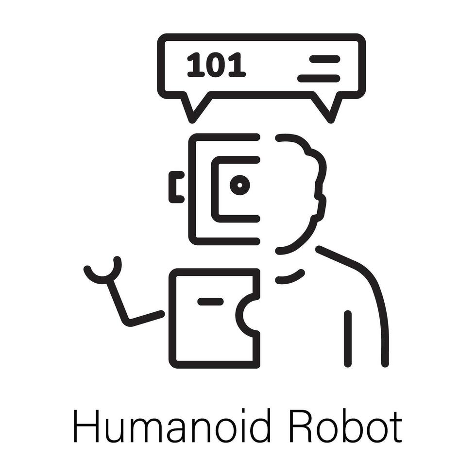 robot humanoide de moda vector