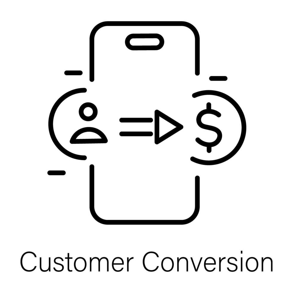 Trendy Customer Conversion vector