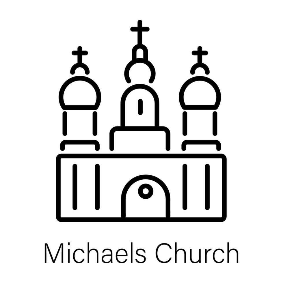 Trendy Michaels Church vector