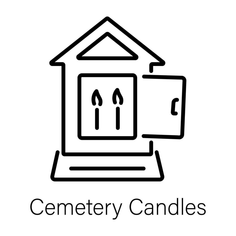 Trendy Cemetery Candles vector