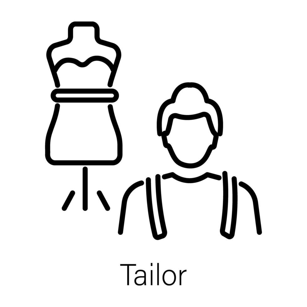 Trendy Tailor Concepts vector