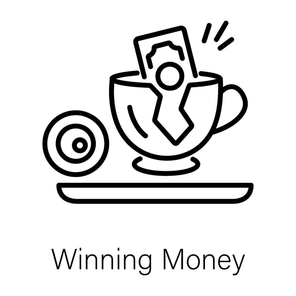 Trendy Winning Money vector