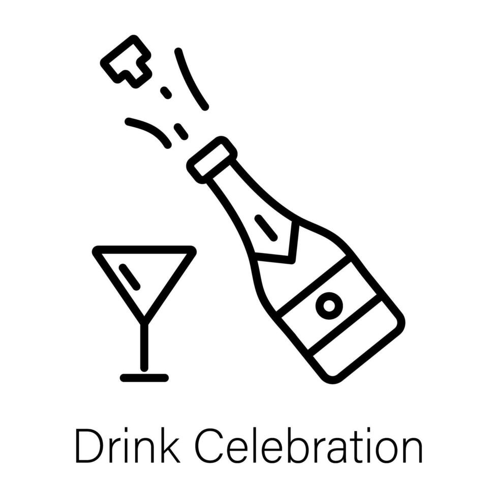 Trendy Drink Celebration vector
