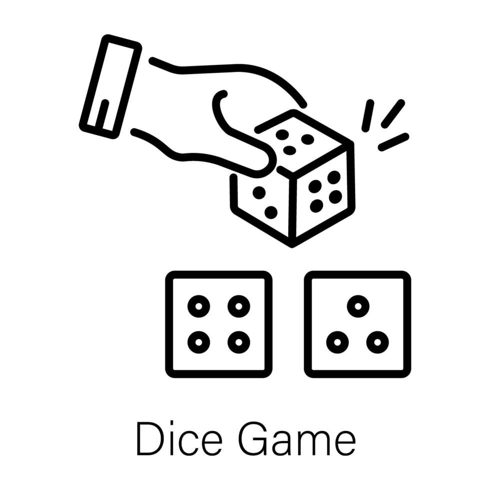 Trendy Dice Game vector