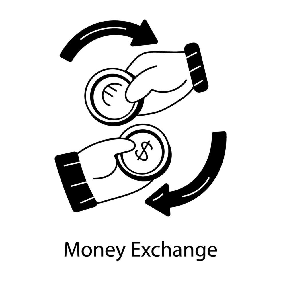 Trendy Money Exchange vector