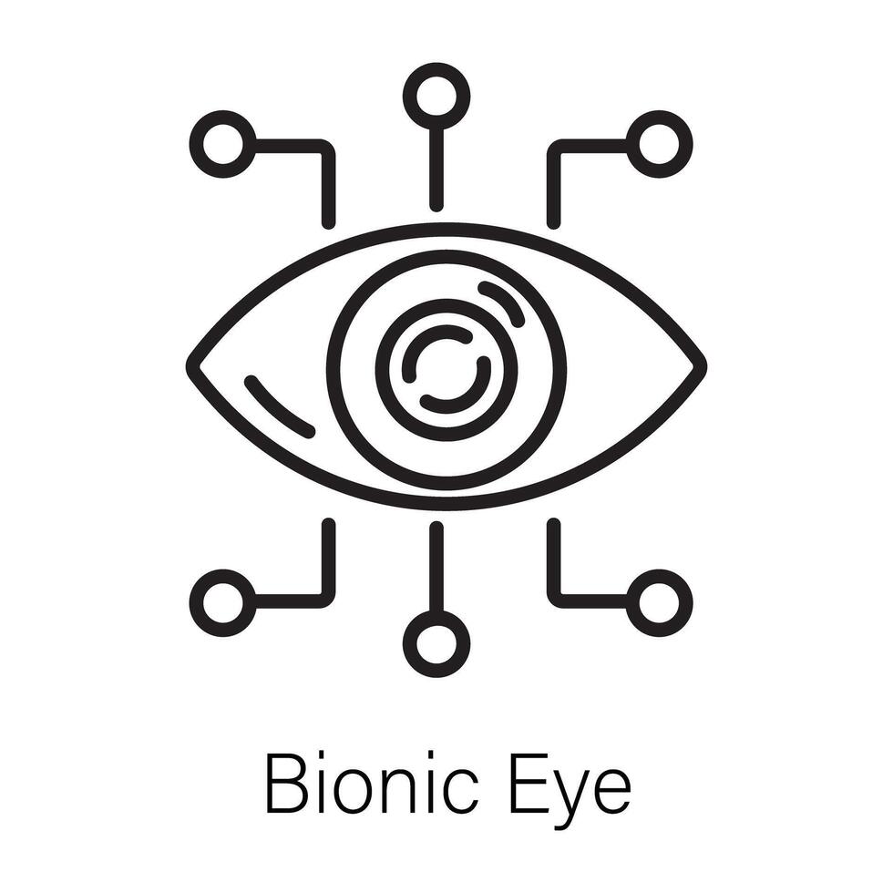 Trendy Bionic Eye vector