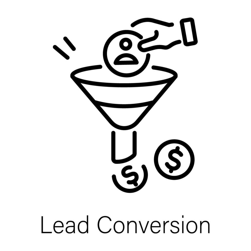 Trendy Lead Conversion vector