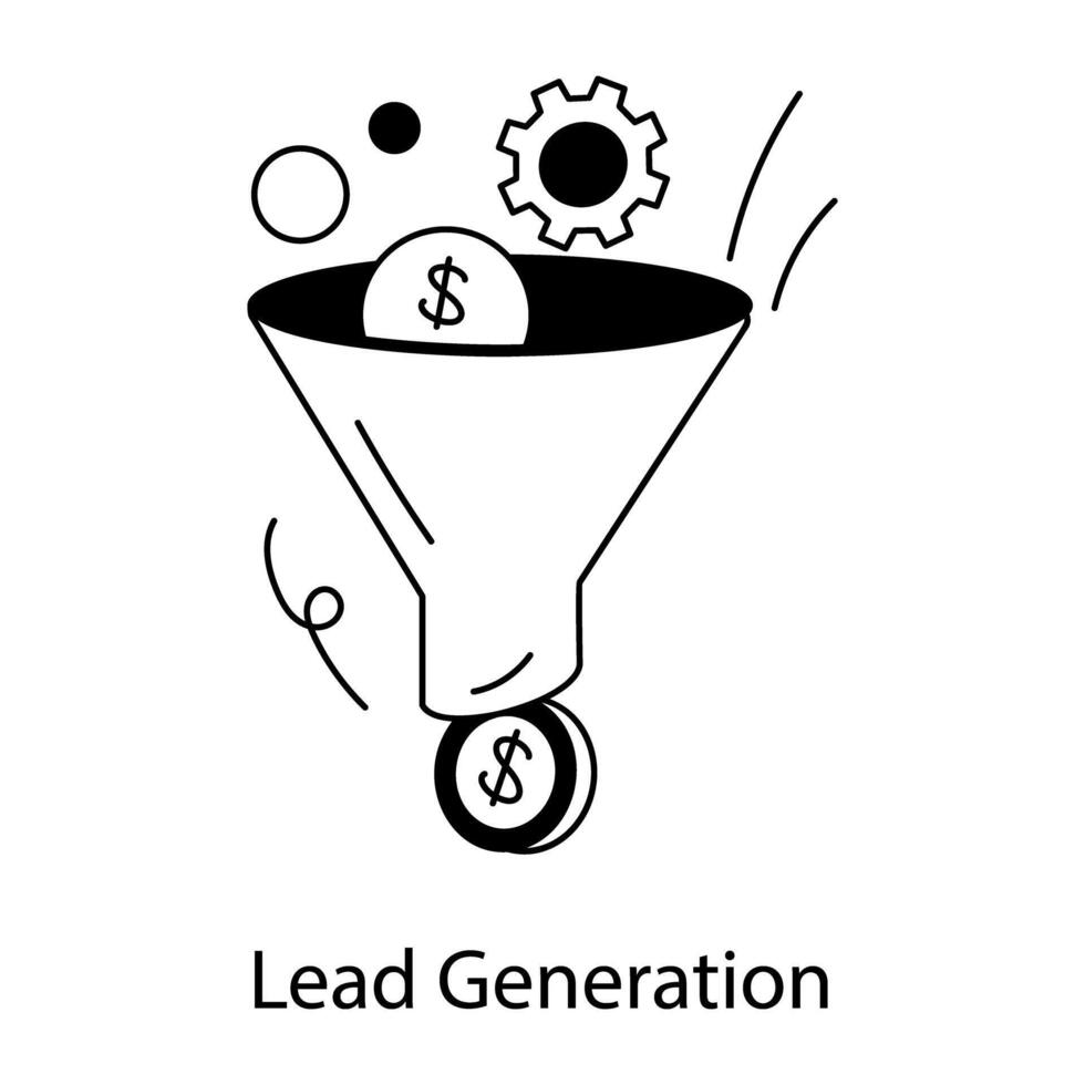 Trendy Lead Generation vector