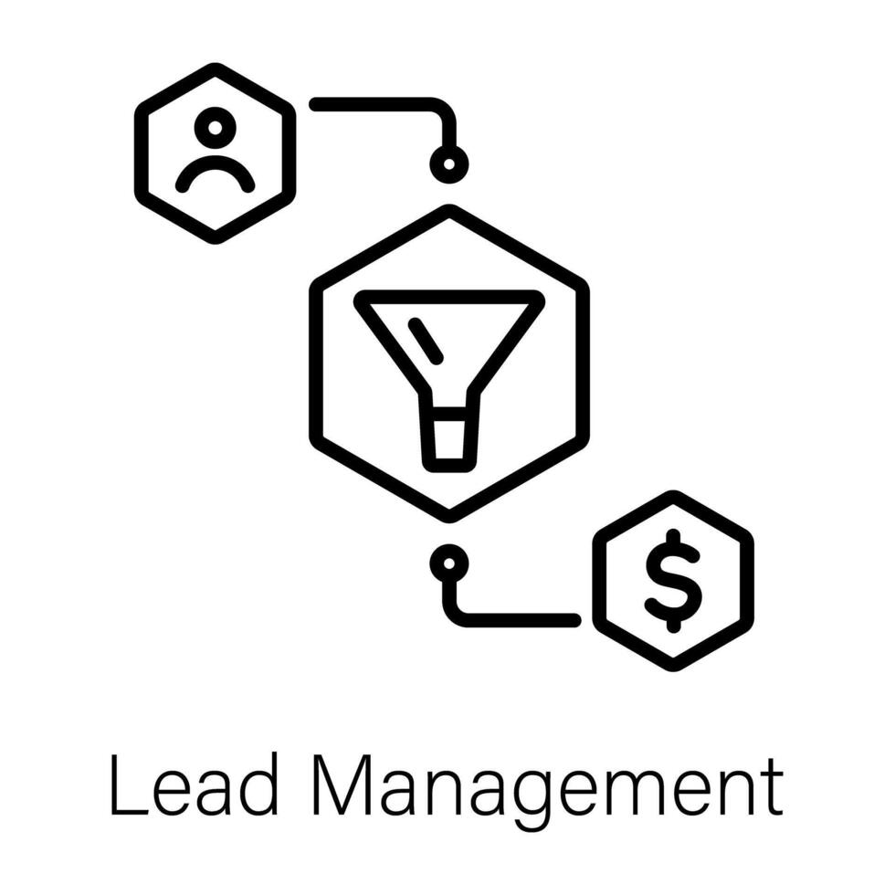 Trendy Lead Management vector