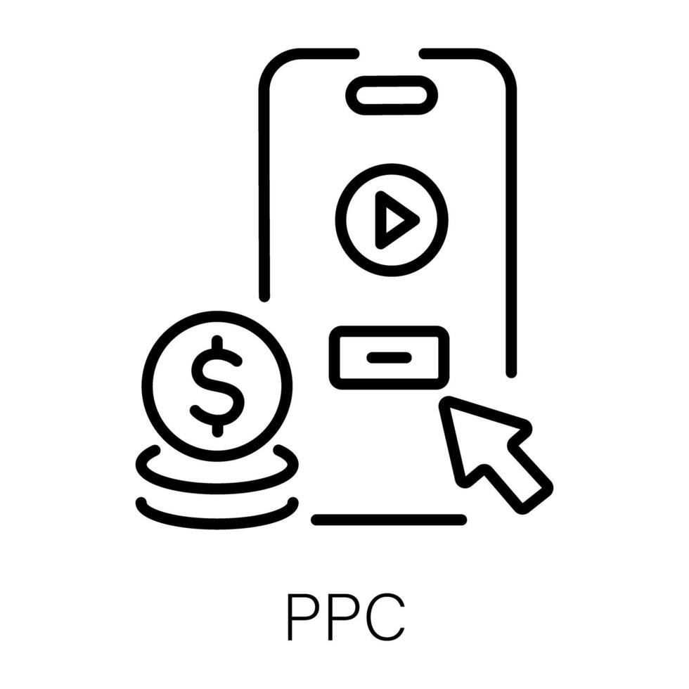 Trendy PPC Concepts vector