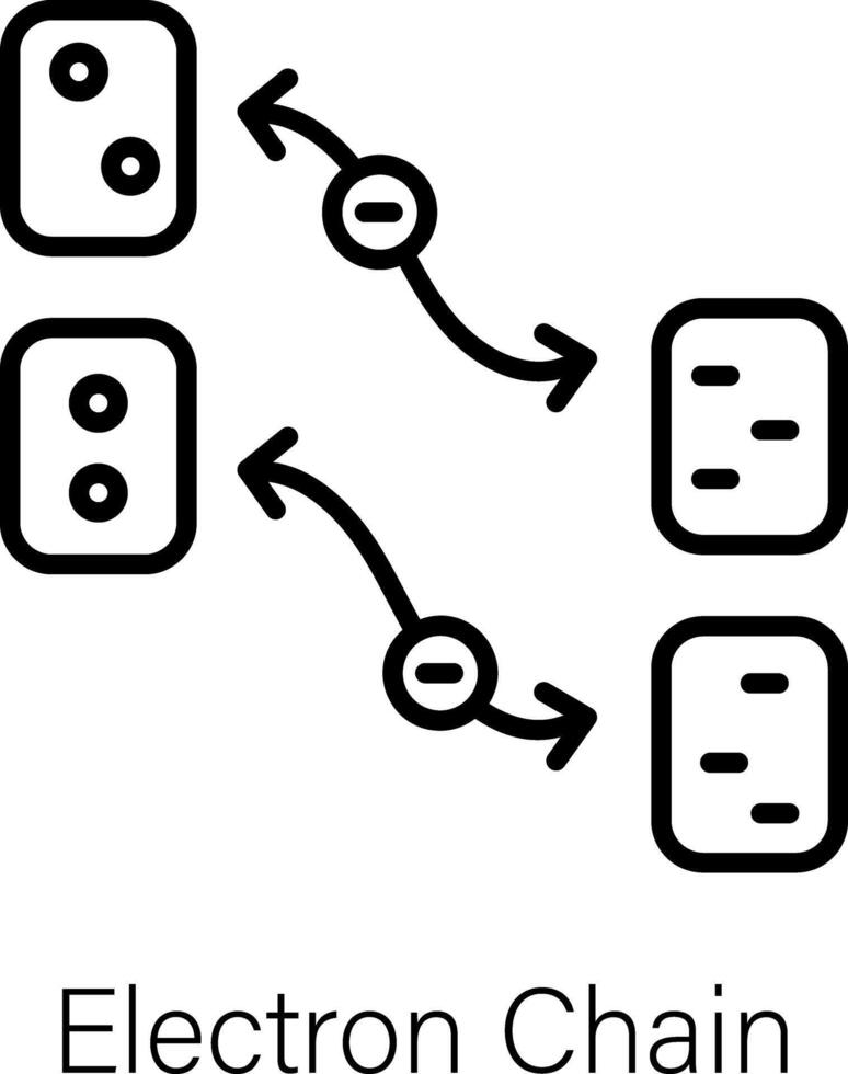 Trendy Electron Chain vector