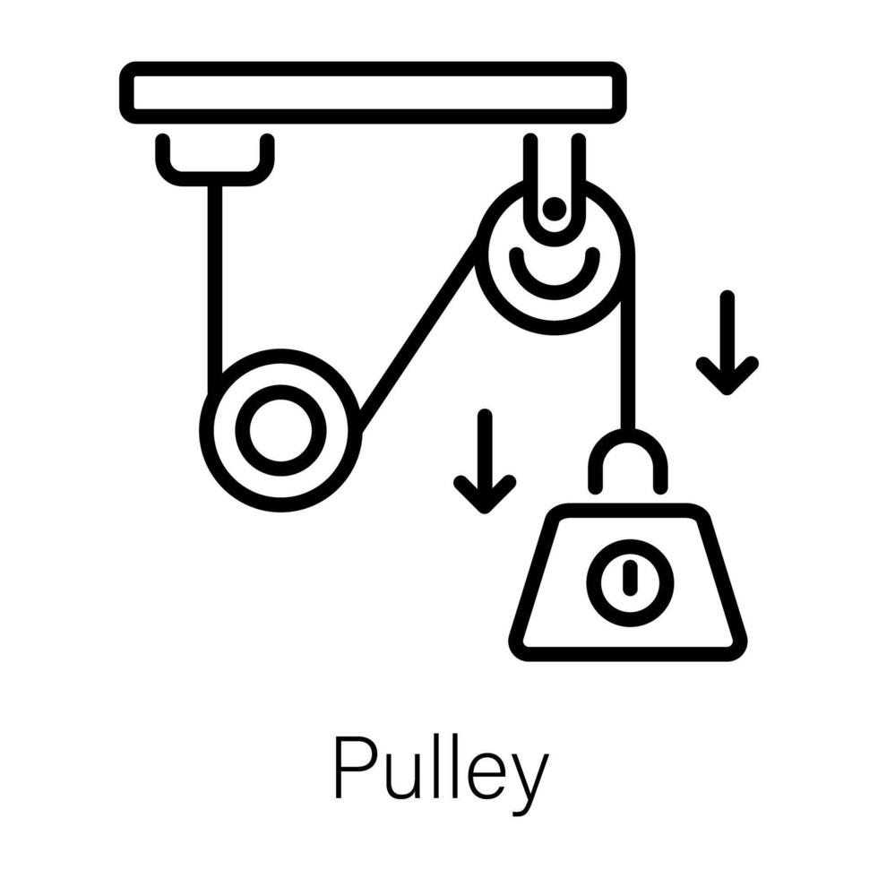 Trendy Pulley Concepts vector