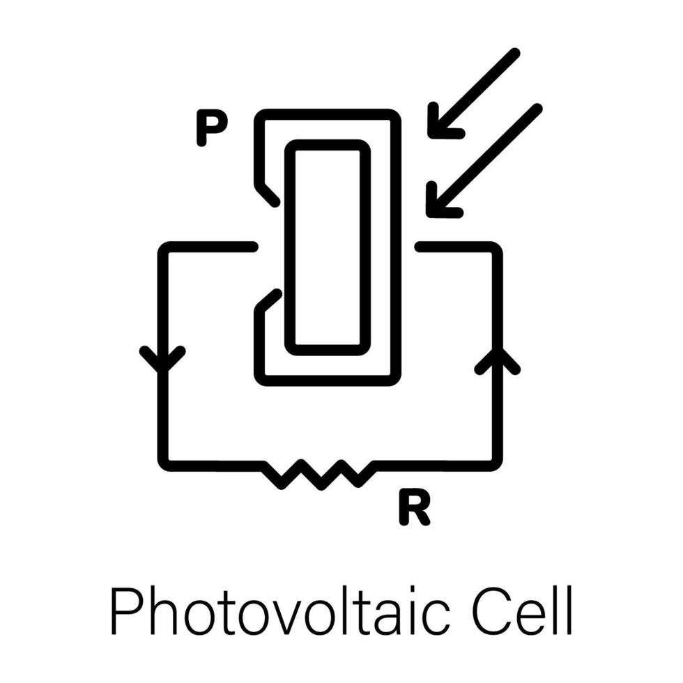 Trendy Photovoltaic Cell vector